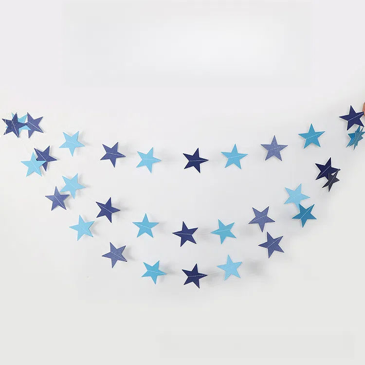 Dark blue light blue stars