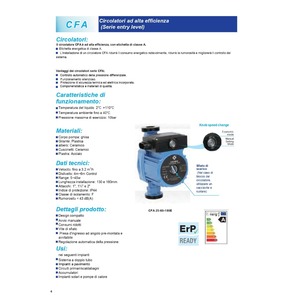 Circolatore CFA 2 ad Alta Efficienza 0.022kW con Connessione da 1 1/2 Pollici per Sistemi HVAC Domestici - Product Image 2