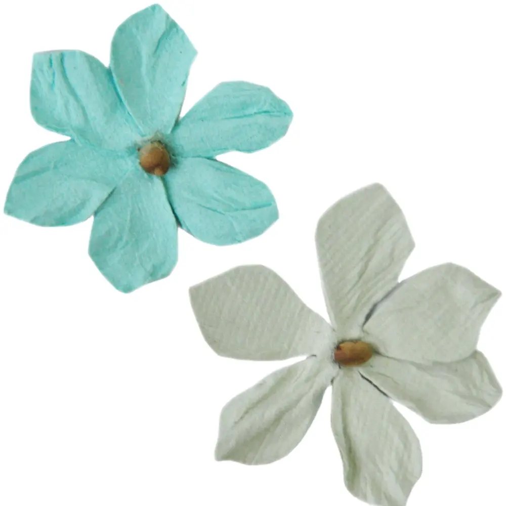 Зеленый цветок тутовой бумаги ручной работы для мини-украшения рукоделия скрапбукинга