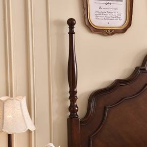 <span class=keywords><strong>Lit</strong></span> double en bois massif vintage américain Mobilier de chambre à coucher <span class=keywords><strong>Lit</strong></span> king Size <span class=keywords><strong>Lit</strong></span> 2 places - Product Image 3