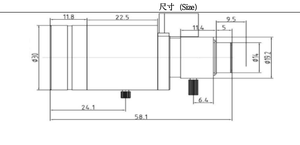 Objectif de vidéosurveillance à <span class=keywords><strong>zoom</strong></span> motorisé 5 mégapixels à Iris manuel 5-50mm CS <span class=keywords><strong>1</strong></span>/2.7 \" - Product Image 6
