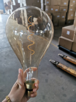 Ampoule à filament LED surdimensionnée décorative A160 à angle de faisceau de 360 degrés, E26/E27/B22, AC/DC, verre, utilisation en entrepôt, certifiée RoHS
