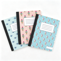 Cahier d'exercices personnalisé de haute qualité, fournitures de papeterie, carnet de notes mignon à motifs de dessins animés pour les étudiants, fournitures scolaires