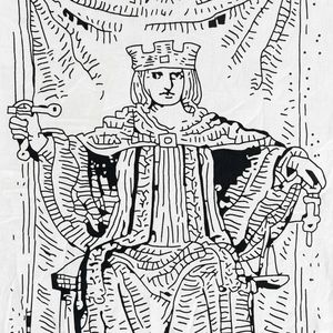 Tapiz de póster pequeño de justicia, hermosa decoración de puerta de Color blanco de algodón, tarjeta de Tarot colgante de pared impresa por consignadores indios - Product Image 1