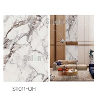 Selin Feuille de marbre UV haute brillance Panneau UV Feuille de marbre PVC Poids léger pour la décoration murale