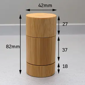 Büyük 30ml bambu dudak balsamı deodorantı sopa tüp bambu vücut konteyner