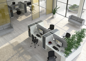 Concepto de oficina de fabricación alemana Q Gabinete base Extraíble Duo Cajones 413X900X1340mm Melamina Hogar Oficina Taller Escuela Moderna - Product Image 5