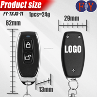Transmetteur RF universel à double canal 433MHz EV1527 Télécommande d'apprentissage Automatisation intelligente de porte de garage avec matériau métallique