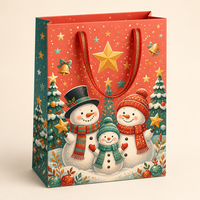 Boîte d'expédition rectangulaire personnalisable à ouverture facile, carton ondulé à fermeture éclair avec bande de déchirement, sac en papier pour cadeau de Noël