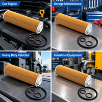 Filtre à huile moteur de voiture, cartouche en papier plissé avec joints toriques pour lubrification automobile, OEM personnalisé 2711800509, qualité industrielle en vrac
