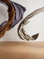 Ensemble de literie 100% coton, draps de lit en coton pur marron pour hôtel