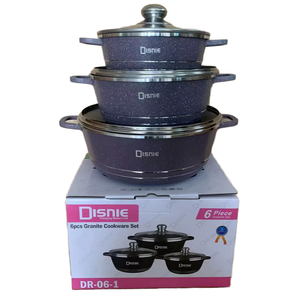 Fabriek Directe Levering <span class=keywords><strong>Dessini</strong></span> 6-delige Duurzame Medische Stenen Potset Aluminium Anti-<span class=keywords><strong>Stick</strong></span> Pot Cadeau <span class=keywords><strong>Set</strong></span> - Product Image 1