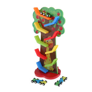 In legno di Frutta Albero di Pista Auto Giocattoli di Diapositive Auto Da Corsa Rampa Racer Giocattolo Precoce Dello Sviluppo Del Bambino Dei Bambini Regali - Product Image 2