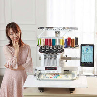 Machine à broder Janome Brother Entrepreneur PR1050X, petite machine à broder commerciale à tête unique, 10 aiguilles, programmable et informatisée