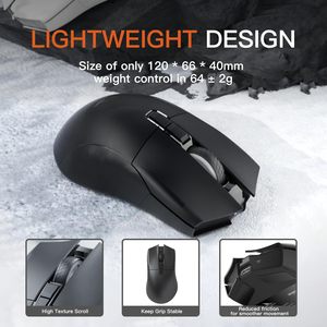 ดาร์โมชาร์ค <span class=keywords><strong>N3</strong></span> PRO เมาส์สำหรับเล่นเกมไร้สายไตรโหมด 2.4G/USB-C/ 64 กรัมน้ำหนักเบา PAW3395 - Product Image 4