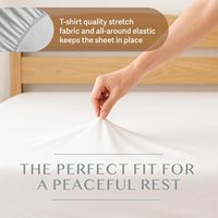 2 Packs de draps de lit 300TC 36 "X 84" X 12 "Simple Style Cotton Rich Soft Knitted Jersey Sheet Elastic Perfect Fit Solid