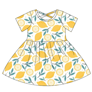 Abiti Estivi per Bambine a Maniche Corte, Casual da Spiaggia, Lunghezza al Ginocchio, Collo Tondo, in Morbido Tessuto di Bambù, Stampa Personalizzata, Vestiti Adorabili - Product Image 6