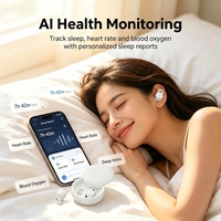 Écouteurs de sommeil BT 5.3 ultra-légers à pression nulle avec ANC 24 dB et thérapie du sommeil par IA pour les dormeurs latéraux toute la nuit