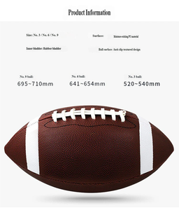 Pallone da Football Americano Taglia 3 6 9 Cucito a Macchina, Vendita Diretta dalla Fabbrica, per Allenamento e Partite 2026-1, per Bambini - Product Image 3