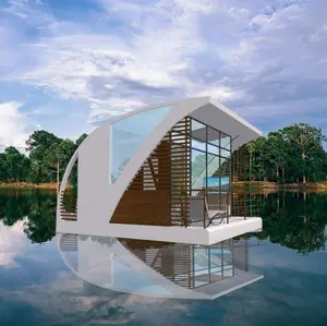 Роскошный Сборный современный сборный плавающий дом на воде