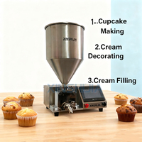 Petite machine d'injection automatique de cupcakes à haute productivité pour confiture de pain beignet et mousse fromage Cakw pour le remplissage de crème de gâteau de biscuits en gelée