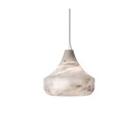 Lampe de chevet LED dorée de taille moyenne en cuivre massif et albâtre espagnol, design moderne, pour salon, modèle transfrontalier très demandé, style lustre.