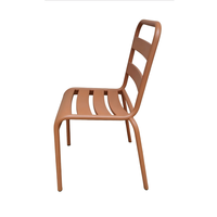Silla de Jardín Moderna para Exteriores, Resistente al Agua, Apilable, de Hierro con Recubrimiento en Polvo, para Patio, Eventos, Titan