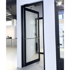Maßgefertigte Vollsicht-Bürotrennwand-Tür Aluminium-Glastür für Innen- und Außenbereich Eingangsbereich Wohnprojekte - Product Image 3