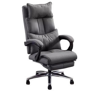 Sillón de ordenador ergonómico de PU <span class=keywords><strong>rosa</strong></span>, Base de Metal fuerte, rueda de cristal silenciosa, silla de oficina de masaje con reposapiés - Product Image 2