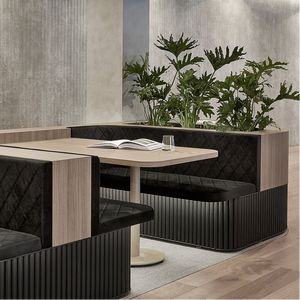 أثاث مقهى تصميم حديث أريكة مطعم مع فتحة زهرة الحد الأدنى متجر الحليب الشاي القهوة - Product Image 4