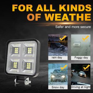 Precio de Fábrica, Foco de Trabajo Todoterreno Cuadrado de 4 Pulgadas, 29 SMD, 12V, 20W, 2000 Lúmenes, 6500K, Impermeable IP68, para Jeeps, ATVs, SUVs y Automóviles - Product Image 6