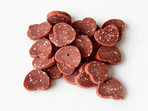 ขนมสัตว์เลี้ยงรูปหัวใจรสเป็ดและปลาค็อด OEM ย่อยง่าย รสชาติสองเท่า สำหรับสุนัขทุกสายพันธุ์ ไม่มีสีสังเคราะห์ 100 กรัม - Product Image 4