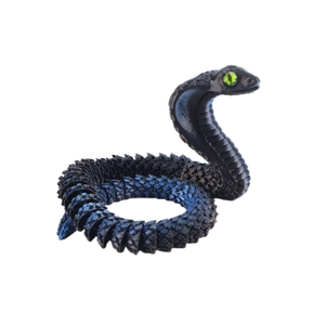 Serpent Cobra Articulé Imprimé en 3D, Modèle Animal Flexible en PLA Soie, <span class=keywords><strong>Jouet</strong></span> Anti-Stress, Couleur Métallique, Décoration de Bureau, Cadeau - Product Image 4
