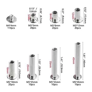 TOBO Livraison rapide Rivets en laiton Rivets semi-tubulaires à tête plate <span class=keywords><strong>pour</strong></span> la fixation des poignées de <span class=keywords><strong>couteau</strong></span> - Product Image 6