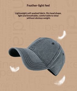 Casquette de baseball vintage à 6 panneaux brodée avec logo personnalisé, effet délavé, pour sports de plein air, vente en gros, chapeau de soleil ajustable, tendance et de luxe - Product Image 6