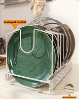 Étagère de rangement rétractable en métal support peu encombrant maison évier de cuisine comptoir armoire organisateur pour Pot couvercle casserole porte-vaisselle