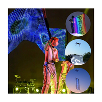 levage extérieur ultra-mince textile LED écran souple LED tapis magique écran volant affichage textile LED écran transparent