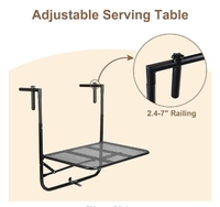 Table suspendue en métal pliable pour balcon de maison, nouvelle conception, vente en gros, pour plantes en pot