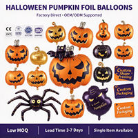 Vente en gros de ballons en feuille brillante Feile pour Halloween, ensemble de décoration de fête personnalisée imprimée