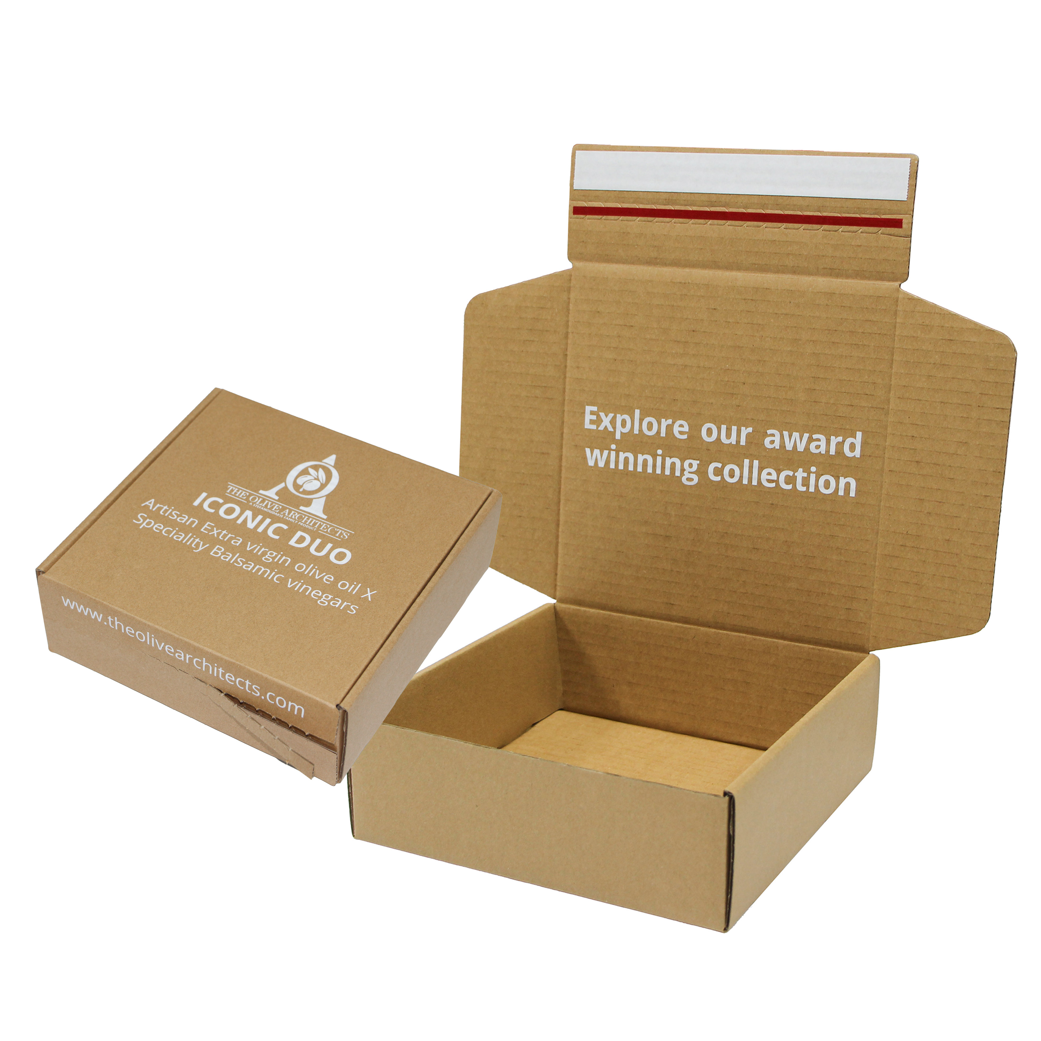 Kraft Box Packaging Box Kraft Custom Design Kraft Shipping Box Custom Package Auto Lock Box Kraft Box Self Seal Tear Strip FSC