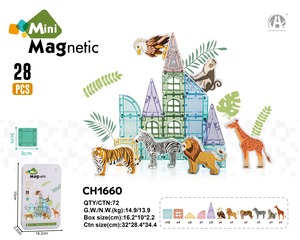Giocattoli Educativi Virali per <span class=keywords><strong>Bambini</strong></span> di TikTok: Temi Foresta, Animali, <span class=keywords><strong>Fattoria</strong></span> e Oceano - Mini Piastrelle Magnetiche da 3CM, Regali di Natale - Product Image 2