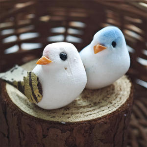 Mini oiseau artificiel en mousse pour la décoration de jardinage et de Noël, fournisseur transfrontalier, vente en gros, micro-ornement gravé - Product Image 6