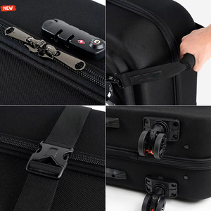Estuche de Viaje para Bicicleta, Caja de Transporte Rígida de EVA para Bicicleta de Montaña y Carretera, con Protección para Manillar sin Desmontar y Varios Herramientas de Protección, Bolsa para Bicicleta - Product Image 6