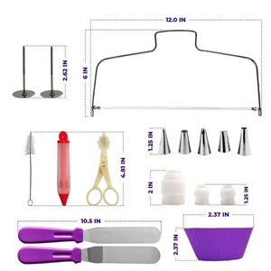 Kit de Decoración de Pasteles Multifuncional de 106 Piezas, Juego de Soporte Giratorio para Pasteles, Tubo de Repostería, Herramienta para Fondant, Suministros de Repostería para Cocina - Product Image 2