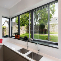 Ventana Corredera Horizontal de Aluminio Multipista Personalizada AOSTTER, Rotura de Puente Térmico, Acabado Mate Blanco, Estilo Minimalista