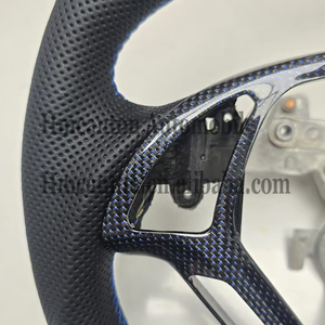 Volante Deportivo de Fibra de Carbono y Cuero Perforado, Compatible con Infiniti G27 G37 - Product Image 2