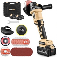 Meuleuse d'angle sans fil 20V 4.0Ah avec tête rotative 4-1/2 pouces, 2 batteries sans fil et chargeur pour découpe, meulage et polissage