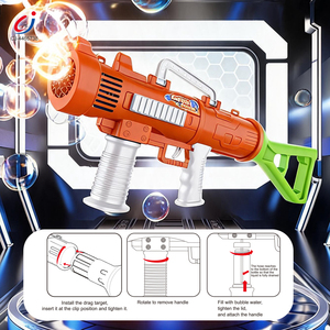 Chengji - Pistola de Burbujas Automática con Forma de Cohete para Niños, Juguete de Verano, Pistola de Agua Eléctrica para Exteriores, Juguetes de Burbujas para Niños - Product Image 2