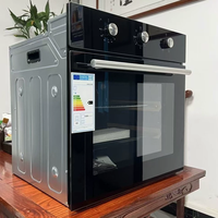Four à convection / Four électrique encastrable Turbo pour la maison, 80L, simple, 220V, en aluminium noir