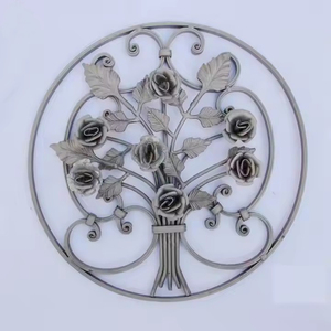 Roson artístico de hierro forjado de 560mm con Rosa redonda para barandilla de puerta, barandilla, barandilla - Product Image 2